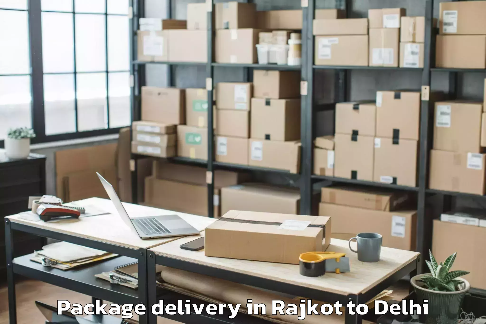 Discover Rajkot to Dlf Emporio Mall Package Delivery